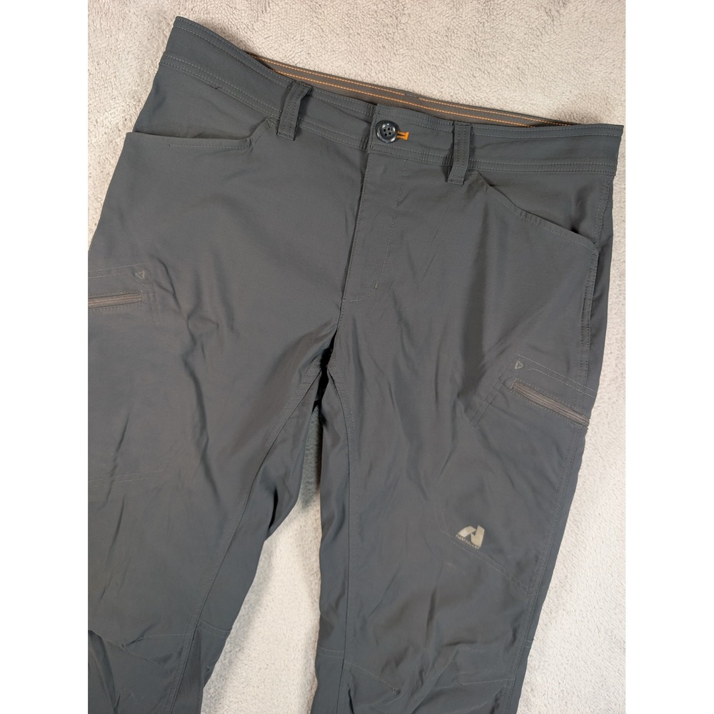 Eddie Bauer First Ascent Guide Pro Pants Mens 34x32 Gray Hiking Outdoor Stretch